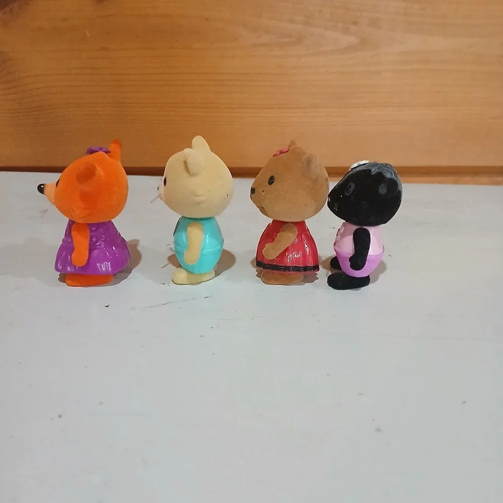 Lil Woodzeez Bobbleez‎ Bobblehead Animal Figures Lot of 4